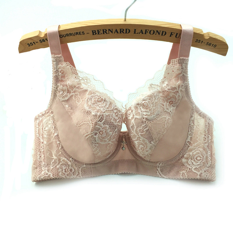 蕾丝无海绵超薄款文胸全杯大胸显小聚拢调整型收副乳女士内衣胸罩,淘宝优惠券,粉丝福利购,淘宝优惠卷