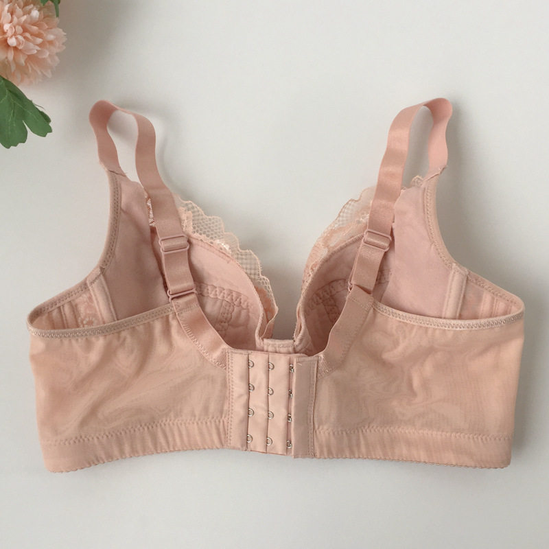 蕾丝无海绵超薄款文胸全杯大胸显小聚拢调整型收副乳女士内衣胸罩,淘宝优惠券,粉丝福利购,淘宝优惠卷