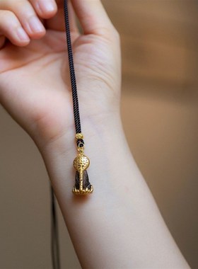 天然沉香随身佛吊坠男女款新中式中国风观音项链古法设计好运挂件