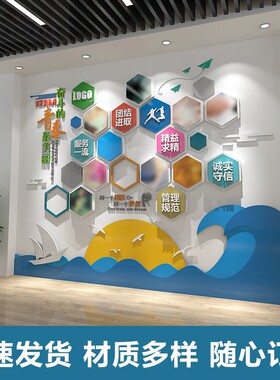 定制企业文化墙定做照片墙订制企业发展历L程订做员工风采墙贴装