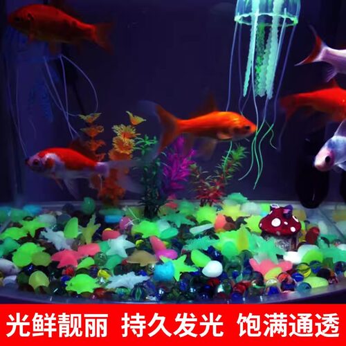 夜光宝石玩具发光石海洋动物夜光石超亮七彩石儿童宝石夜光玩具 - 图0