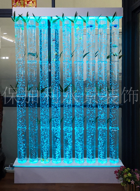 定制水幕墙流水墙气泡墙玄关客厅背景摆件创意鱼缸装饰屏风隔断