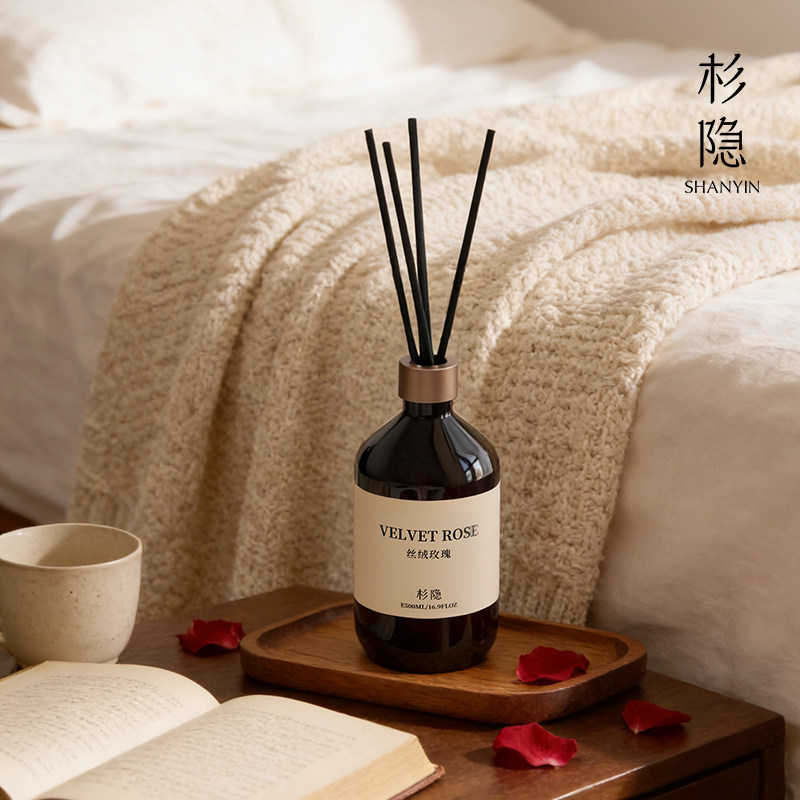 杉隐高级酒店香薰500ml大容量玫瑰精油香薰居家无火香薰持久留香,淘宝优惠券,粉丝福利购,淘宝优惠卷