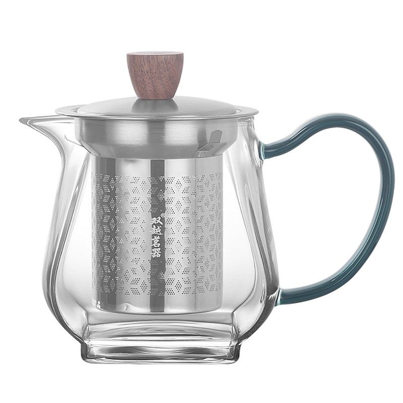 玻璃泡茶壶方形小茶壶木把内胆过煮茶壶家用茶水分离单壶,淘宝优惠券,粉丝福利购,淘宝优惠卷