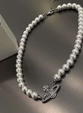 施家西太后珍珠项链女小众设计高级感颈链2024年新款爆款锁骨链