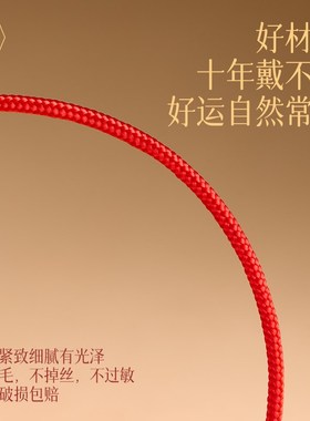普陀山蛇年本命年手链女生极细红绳编织绳脚链太岁化护身符手绳男
