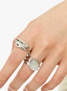 豆豆同款鲁伯特开口情侣戒指女2024新款小众设计高级感轻奢食指戒