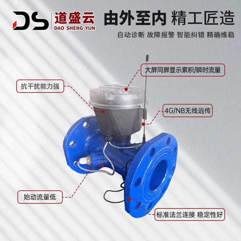 道盛超声波流量计低成本法兰管道流量计水液体超声波远传水表液体 - 图0