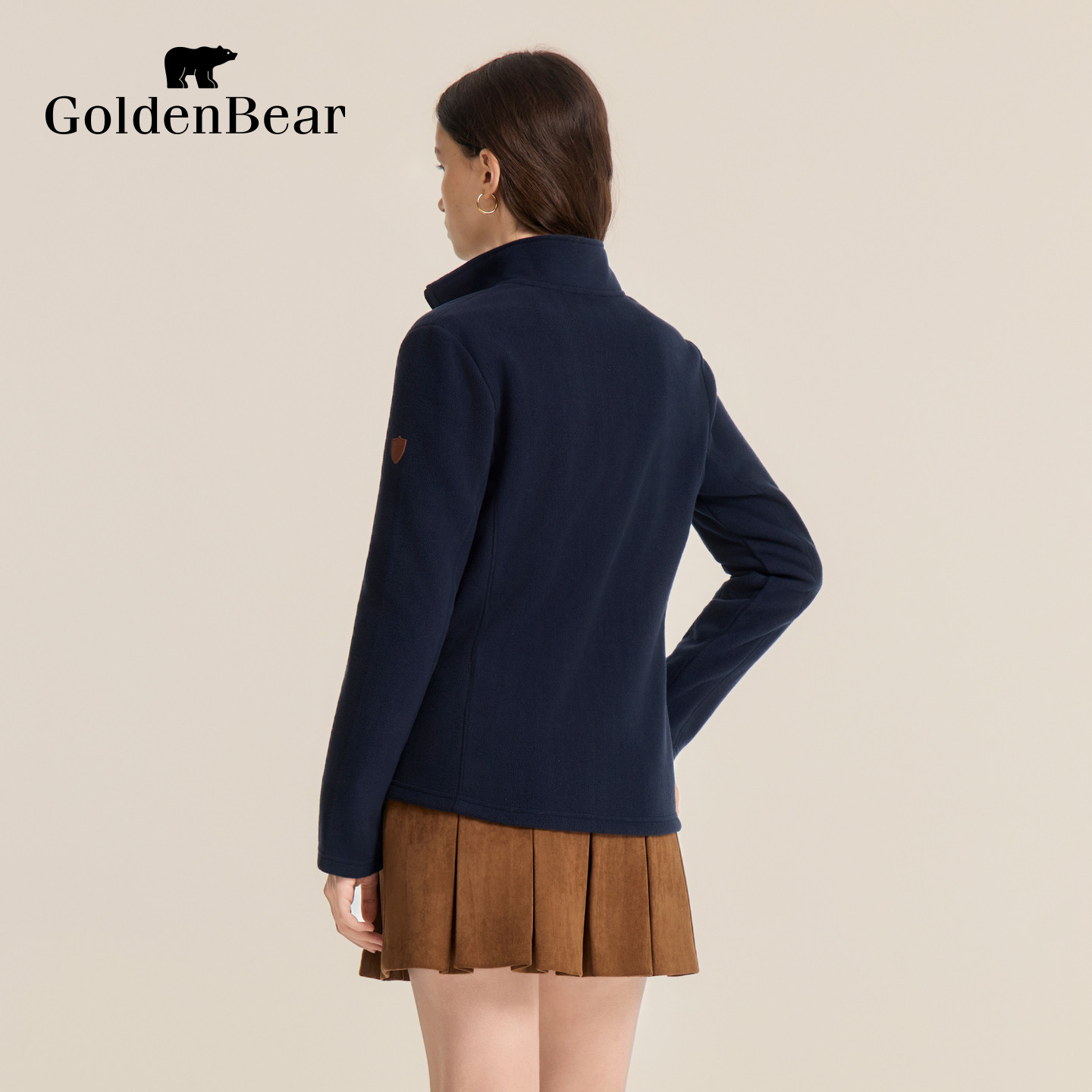 【双面摇粒绒】GOLDEN BEAR/金熊 秋冬新款女士立领摇粒绒外套,淘宝优惠券,粉丝福利购,淘宝优惠卷