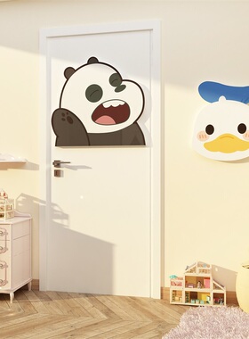网红门上贴纸儿童房间布置墙面装饰用品改造ins公主女Z孩卧室床头