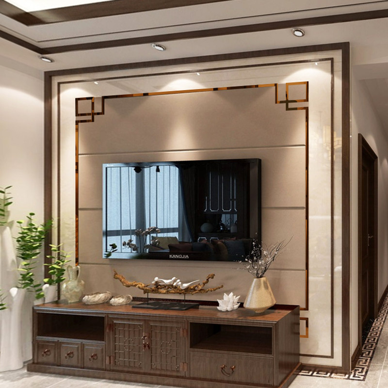 自粘吊顶装饰条3d立体天花板边框条镂空对角花墙贴亚克力镜面线条,淘宝优惠券,粉丝福利购,淘宝优惠卷