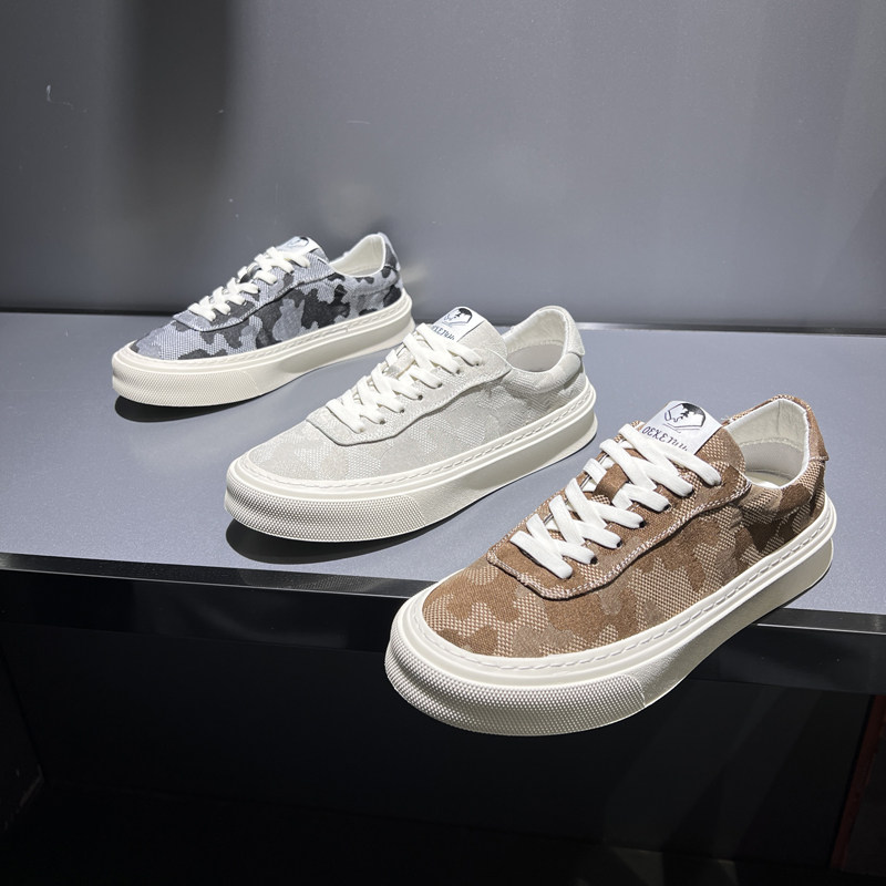 厚底帆布鞋2023夏季r新款低帮透气迷彩板鞋潮流百搭运动休闲男鞋,淘宝优惠券,粉丝福利购,淘宝优惠卷