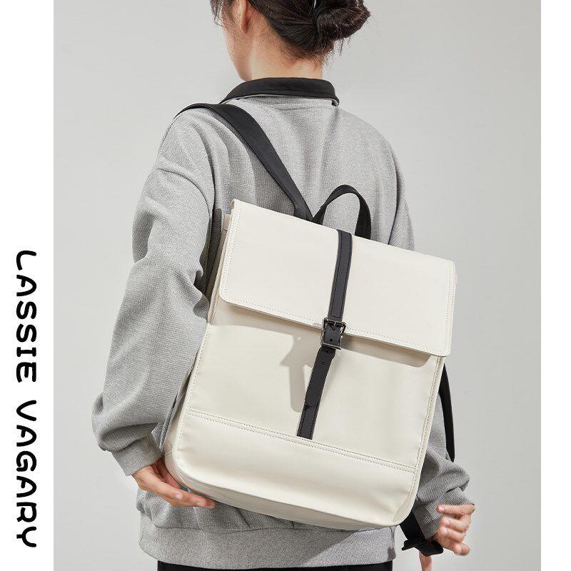 防水皮质双肩包男女通勤q电脑背包小众大容量2024新款旅行学生书,淘宝优惠券,粉丝福利购,淘宝优惠卷