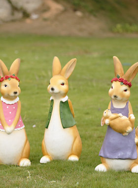 户外花园别墅庭院大号卡通动物兔子创意花盆园林景观雕塑装饰摆件