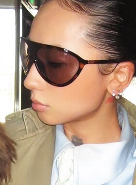 刘浩存同款大框曲面墨镜女骑行防风护目发箍太阳眼镜大脸显瘦拍照