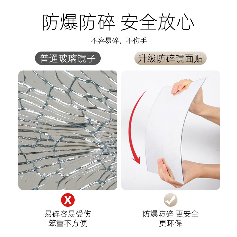 舞蹈镜家用贴墙自粘软镜子大尺寸瑜伽健身房穿衣全身镜跳舞专用镜,淘宝优惠券,粉丝福利购,淘宝优惠卷