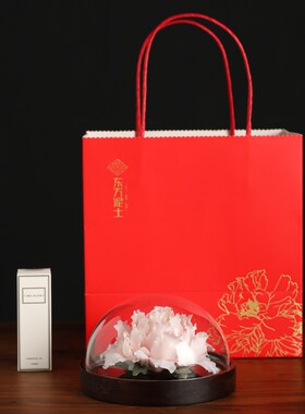 陶瓷手捏牡丹瓷花摆件扩香器办公室客厅茶室中式桌面手工家居饰品