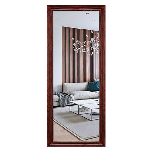 贴墙实木全身镜落地镜试衣镜中式轻奢卧室家用挂墙穿衣镜壁挂镜子 - 图3