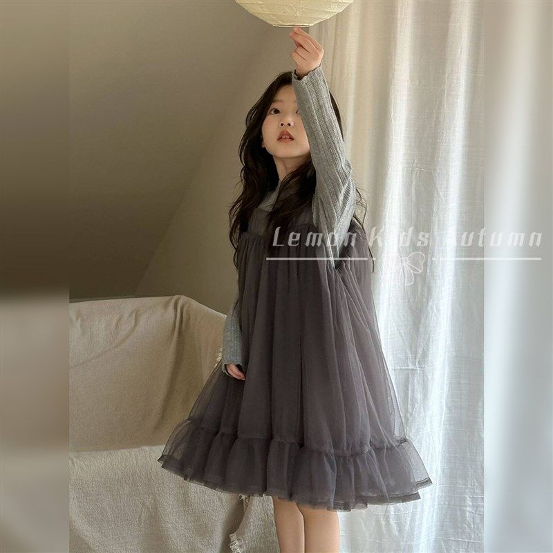女童连衣裙套装2025秋季新款女孩吊带纱裙叠穿公主裙儿童秋装裙子,淘宝优惠券,粉丝福利购,淘宝优惠卷