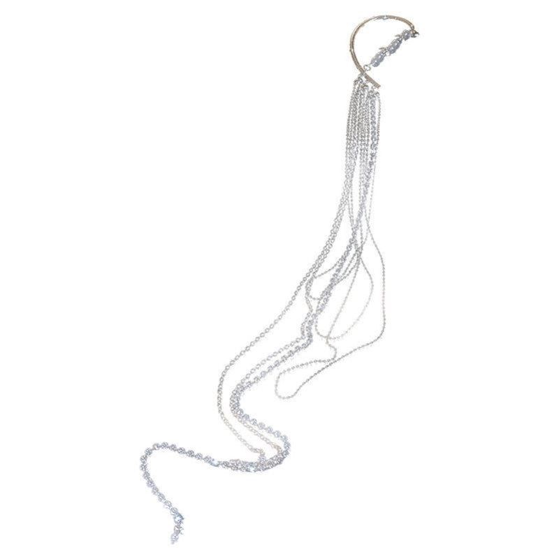 2023新款超长镶钻流苏耳挂小众设计冷淡风无耳洞超仙耳环显脸瘦,淘宝优惠券,粉丝福利购,淘宝优惠卷