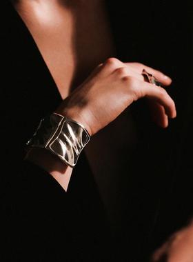 【女神礼物】RC Retro Chic意大利复古时尚首饰 银色波光手镯