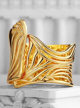 【女神礼物】RC Retro Chic意大利复古时尚首饰 春叶手镯 美拉德