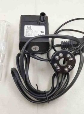 陶瓷鱼缸小喷泉假山室内鱼池鱼塘装饰配件蘑菇喷泉彩灯循环潜水泵