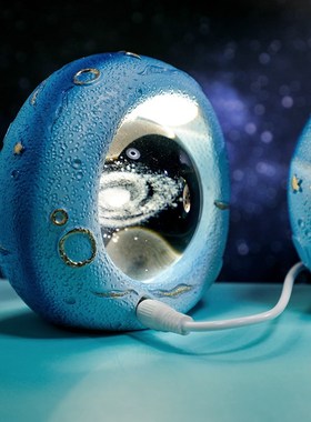 发光水晶球小夜灯桌面摆件玻璃球装饰品生日礼物送女生高级感毕业