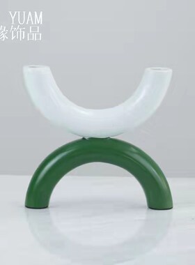 现代北欧几何不规则半圆摆件软装样板间客厅茶几电视柜家居装饰品