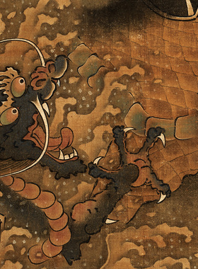 霖雨图龙画镇宅新中式玄关装饰画走廊过道竖版挂画仿古中国风壁画