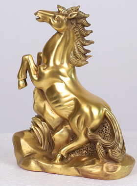 皇轩铜马摆件生肖马装饰品风水办公室家居摆设招财马到成功