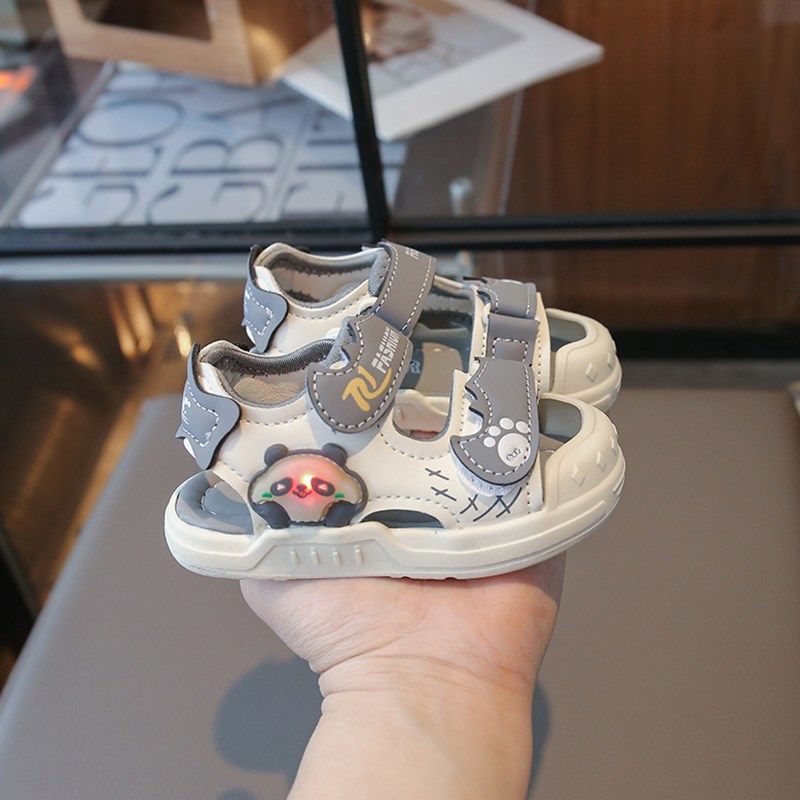 宝宝凉鞋男童夏季0一1-3岁带灯包头鞋子防滑软底女童婴幼儿学步鞋,淘宝优惠券,粉丝福利购,淘宝优惠卷