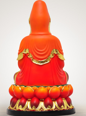 观音佛像摆件供奉居家客厅玄关家用南海坐莲观世音菩萨佛像工艺品