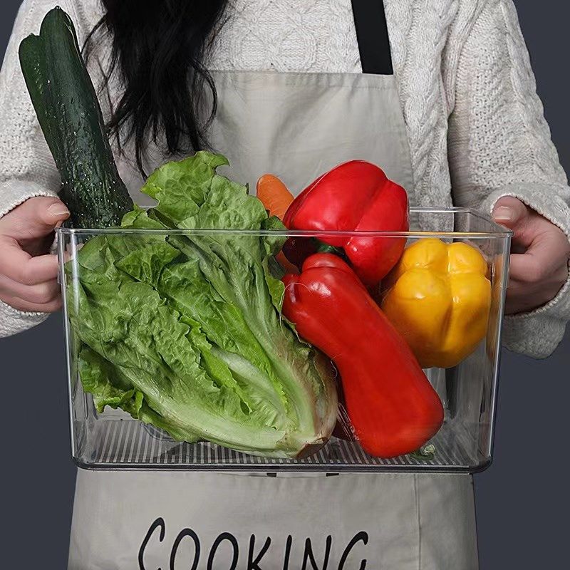 乌龟缸家用透明鱼缸手提桌面收纳盒冰箱蔬菜肉类食物储物盒可叠加,淘宝优惠券,粉丝福利购,淘宝优惠卷