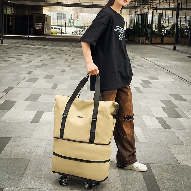 拆卸滑轮三层扩展健身行李袋女包大容H量手提出差便携待产旅行包,淘宝优惠券,粉丝福利购,淘宝优惠卷