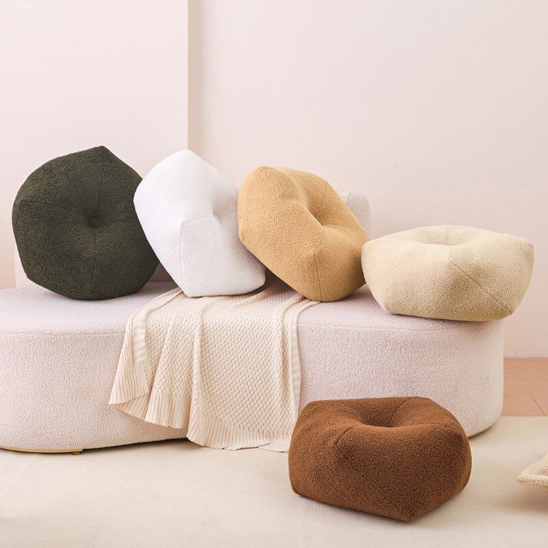 Teddy velvet thickened cushion k autumn and winter floor lazy person sitting cushion balcony bay window tatami sitting post