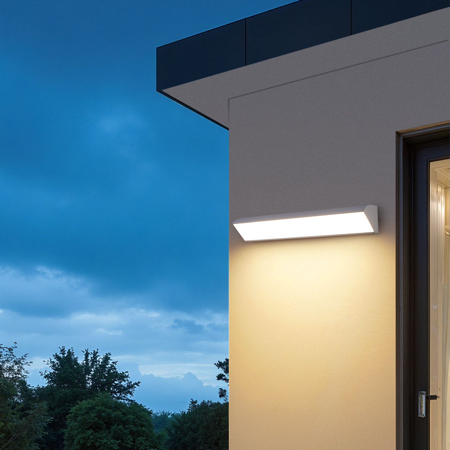 led长条壁灯墙上明装户外感应灯防水三角灯室外阳台庭院灯露台灯,淘宝优惠券,粉丝福利购,淘宝优惠卷