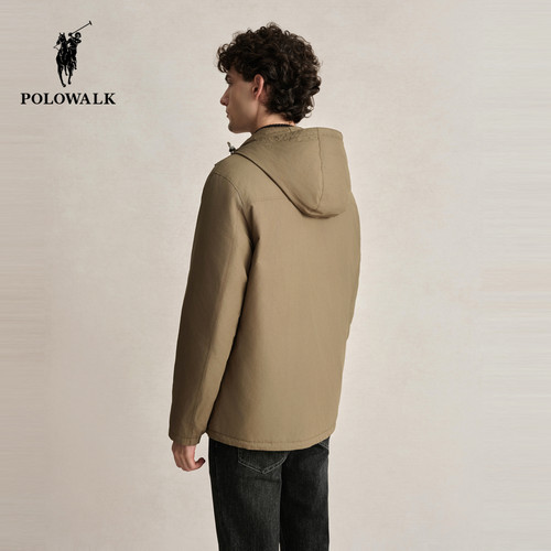 POLOWALK男式连帽羽绒服2025冬季新品轻盈保暖90鸭绒连帽羽绒外套 - 图2