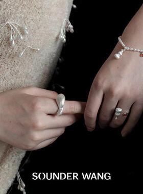 拉丝大葫芦戒指 原创设计师复古级感小众