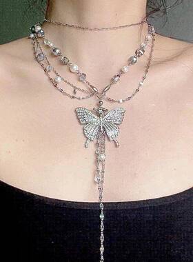 纯欲风~超仙蕾丝蝴蝶流苏腿链小众设计感腿环森系颜值腰链颈链