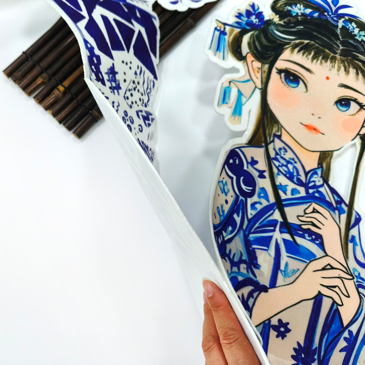 新中式国风青花瓷墙贴毛毡材料装饰背景幼儿园教室布置主题墙贴画,淘宝优惠券,粉丝福利购,淘宝优惠卷