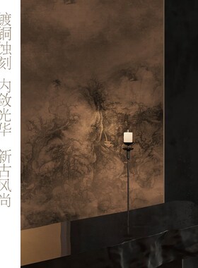 高端定制 镀铜蚀刻工艺 酒店民宿售楼处样板房背景墙X巨幅金属壁