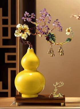 一芦生花高档珐琅彩葫芦摆