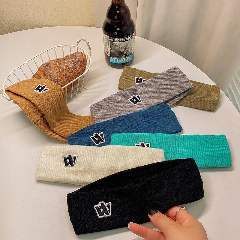 夏季高弹力运动发带薄款透气冰丝跑步吸汗毛线头带弹力针织发箍 - 图2