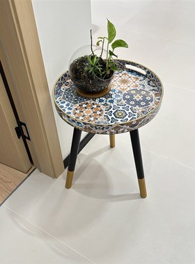 客厅装饰小桌子卧室艺术摆件边S几茶几小圆桌