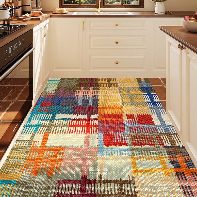 Kitchen floor mats are water-resistant and waterproof for the entire floor. Special carpet mats are water-absorbent, non-slip, and oil-proof. They can be wiped, washed, and stain-resistant.