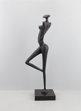 欧式创意简约金属大理石抽象人物雕塑摆件卧室书房客厅家居装饰品