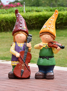 户外园林庭院花园装饰卡通人物玻璃钢雕塑商场幼儿园布置娃娃摆件