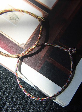 梵静 2种佛线本命年极细藏式九乘金刚结手工编织红绳男女手绳手链