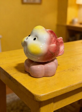 可爱陶瓷解压转鱼摆件中高学生礼